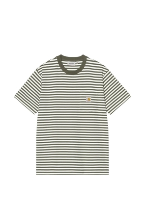 Carhartt WIP Ezra logo striped pocket T-shirt - Green