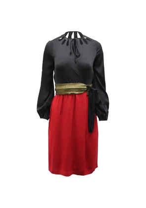 Diane Von Furstenberg Vintage long-sleeve wrap midi dress - Black