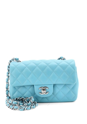 CHANEL Pre-Owned Classic Single Flap Bag Quilted Lambskin Mini crossbody bag - Blue