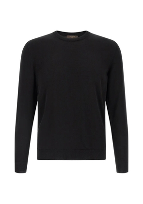 Zanone cotton sweater - Black