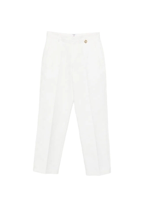 Casablanca floral-pattern trousers - White