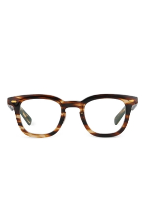 Yellows Plus Lester round-frame glasses - Brown