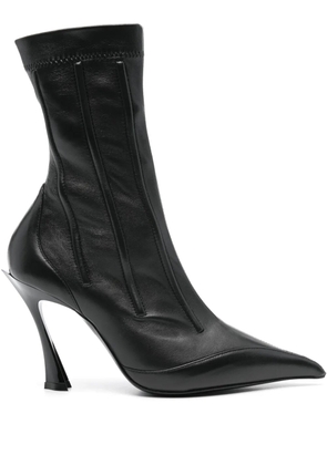Mugler 95mm seam-detail boots - Black