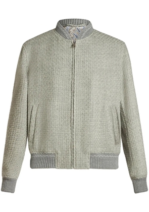 ETRO zip-up wool bomber jacket - Neutrals