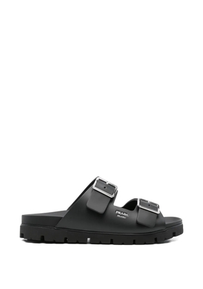 Prada buckle strap sandals - Black