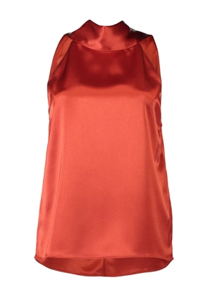 Galvan London halter-neck bow-detail blouse - Red