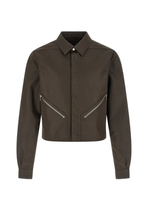 Rick Owens Tour Alice cropped shirt jacket - Brown
