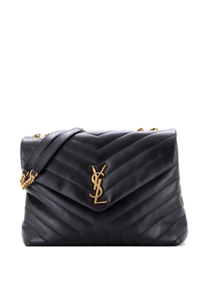 Saint Laurent Pre-Owned Loulou Matelasse Chevron Leather Medium shoulder bag - Black
