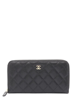 CHANEL Pre-Owned 2021-2026 Quilted Caviar Classic Wallet long wallets - Black