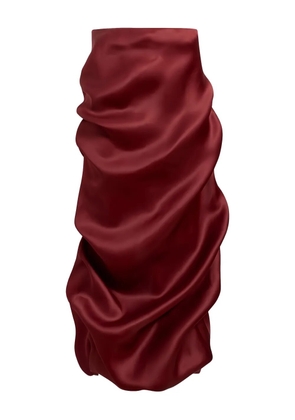 KHAITE Olula draped skirt - Red