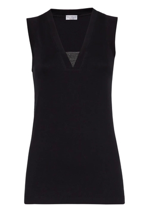 Brunello Cucinelli Monili chain-embellished tank top - Black