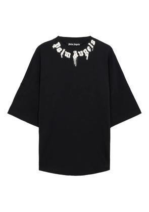Palm Angels logo print oversized T-shirt - Black