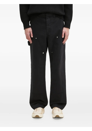 Wood Wood rivet-detail straight trousers - Black