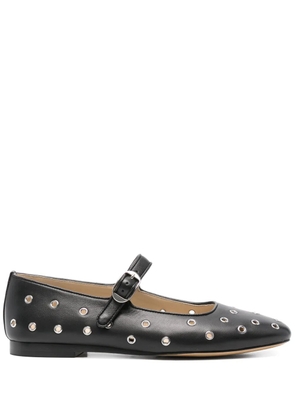 Le Monde Beryl eyelet-studded ballet flats - Black