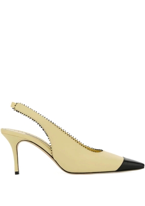 Manolo Blahnik 70mm Gaius slingback leather pumps - Yellow