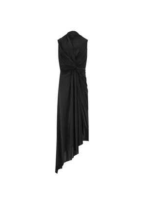 Balenciaga asymmetrical midi dress - Black