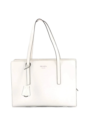 Prada Pre-Owned Re-Edition 1995 Top Handle Tote Spazzolato Leather Medium satchel - White