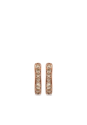 David Yurman 18kt rose gold Petite Pavé diamond huggie hoop earrings (12mm)