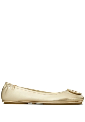 Tory Burch Minnie travel ballerina shoes - Gold