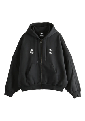adidas x Willy Chavarria zip-up hoodie - Black