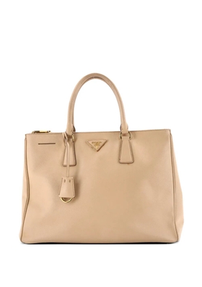 Prada Pre-Owned Double Zip Lux Saffiano Leather Large tote bag - Neutrals