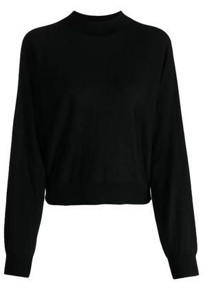 Theory mock-neck knitted jumper - Black