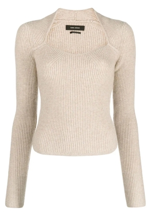 ISABEL MARANT Bailey sweetheart neck jumper - Neutrals