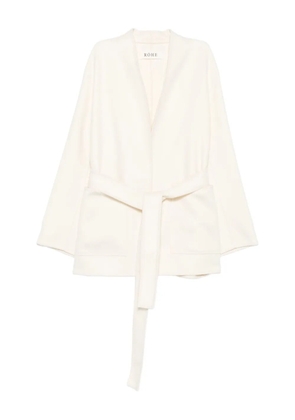 Róhe belted wool jacket - White