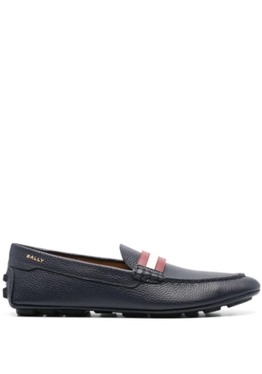 Bally striped leather loafers - Blue