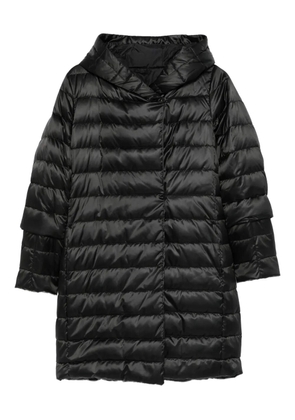 Max Mara hooded quilted coat - Black