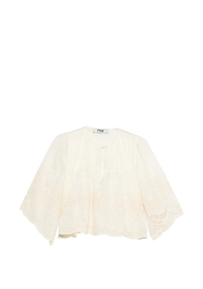 PNK pleated embroidered blouse - Neutrals