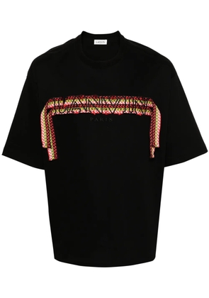 Lanvin curb lace-detailed cotton T-shirt - Black