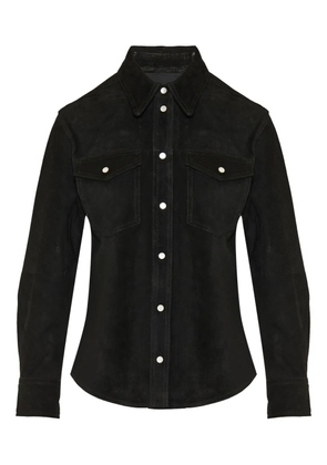 ISABEL MARANT long-sleeve suede shirt - Black