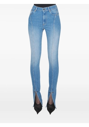Mugler split-hem seam-detail jeans - Blue