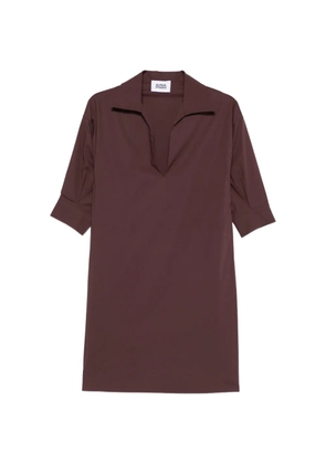 ALPHA STUDIO polo-collar mini dress - Brown