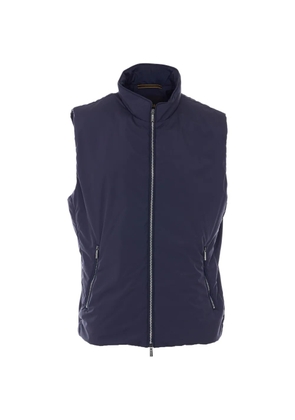 Moorer zip sleeveless vest - Blue