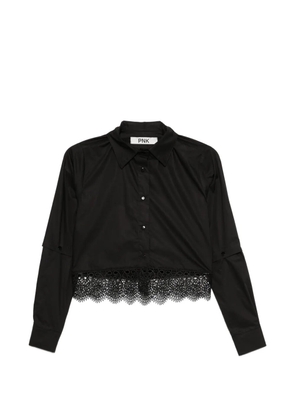 PNK lace panel shirt - Black