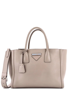 Prada Pre-Owned Concept Double Zip Calfskin Medium tote bag - Neutrals