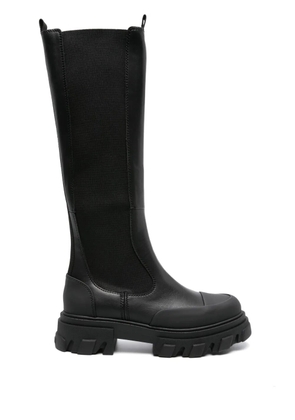 GANNI knee-high chunky Chelsea boots - Black