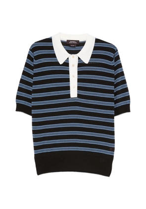 Wales Bonner Breeze striped-pattern polo shirt - Brown