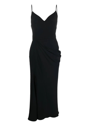 Alexander McQueen draped midi dress - Black