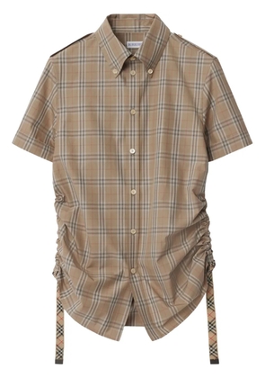 Burberry checkered cotton shirt - Neutrals