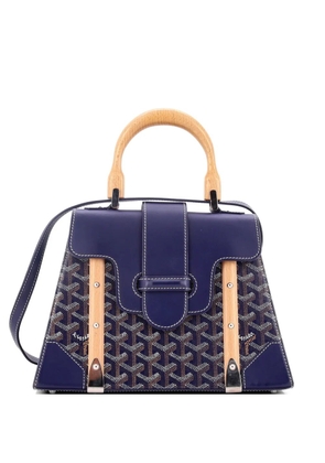 Goyard Pre-Owned Saigon Top Handle Bag Coated Canvas with Leather PM satchel - Blue