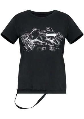 MM6 Maison Margiela graphic-print T-shirt - Black