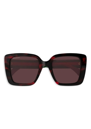 Gucci Eyewear signature web-detailing sunglasses - Brown