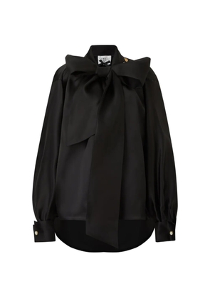 Edward Achour Paris bow blouse - Black