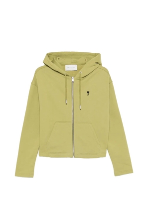 AMI Paris Ami De Coeur zip-up hoodie - Green