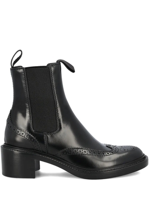 Saint Laurent 50mm Vicent leather brogue chelsea boots - Black