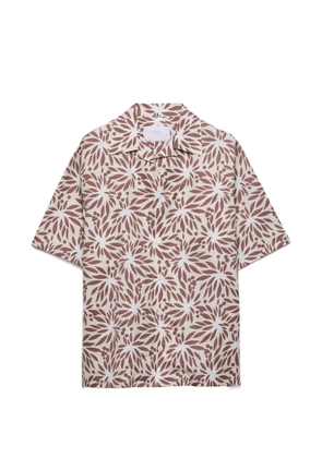 Prada printed cotton bowling shirt - Neutrals