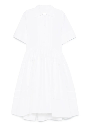 Jil Sander cotton midi dress - White